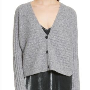 ATM Gray Chenille Cardigan Sweater (H10)
